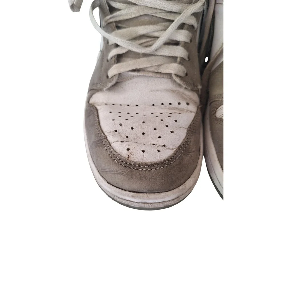 Jordan Air‎ Jordan 1 SE Mid Patent Cool Grey White/Grey Leather Men HF3216-100
